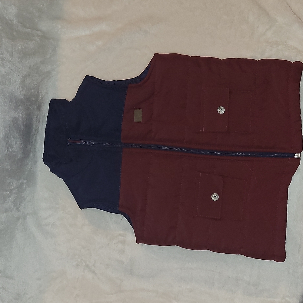 Blue and Burgundy vest